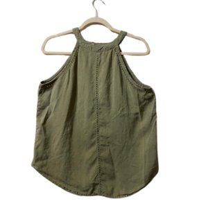 Anthropologie Cloth and Stone Rustic Cottagecore High Neckline Sleeveless Top